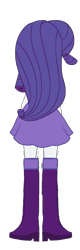 Size: 551x1724 | Tagged: safe, artist:qbert2kcat, rarity, human, equestria girls, g4, back of head, belt, boots, clothes, female, high heel boots, rear view, shirt, shoes, simple background, skirt, solo, transparent background