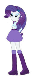 Size: 733x1742 | Tagged: safe, artist:qbert2kcat, rarity, equestria girls, g4, belt, boots, clothes, female, high heel boots, shirt, shoes, simple background, skirt, solo, transparent background