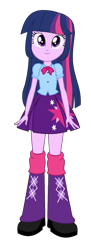 Size: 604x1664 | Tagged: safe, artist:qbert2kcat, twilight sparkle, equestria girls, g4, clothes, female, front view, shoes, simple background, smiling, socks, transparent background