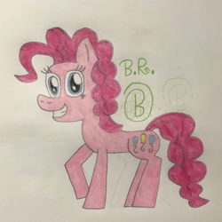 Size: 1950x1950 | Tagged: safe, artist:brooklyncartoongirl, pinkie pie, earth pony, g4, female, solo, traditional art