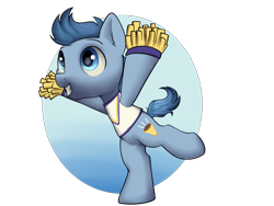 Size: 4000x3000 | Tagged: safe, artist:dumbwoofer, perky prep, earth pony, pony, cheerleader, clothes, colt, ear fluff, foal, gradient background, grin, happy, male, pom pom, simple background, smiling, solo, standing, standing on one leg, transparent background