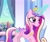 Size: 1289x1080 | Tagged: safe, screencap, princess cadance, alicorn, pony, g4, the crystal empire, bags under eyes, concave belly, cropped, crown, crystal castle, crystal empire, exhausted, eyebrows, female, folded wings, glowing, glowing horn, horn, jewelry, long mane, mare, open mouth, peytral, regalia, slender, solo, standing, thin, tired, wings