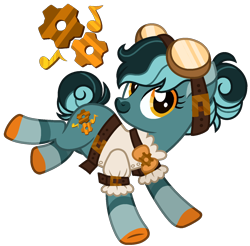 Size: 1480x1459 | Tagged: safe, artist:strawberry-spritz, oc, earth pony, pony, clothes, female, goggles, magical lesbian spawn, mare, offspring, parents:octyra, shirt, simple background, solo, transparent background