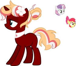 Size: 1997x1726 | Tagged: safe, artist:sapphiretwinkle, apple bloom, sweetie belle, pony, unicorn, female, horn, magical lesbian spawn, mare, offspring, parent:apple bloom, parent:sweetie belle, parents:sweetiebloom, simple background, transparent background
