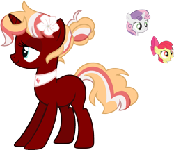 Size: 1997x1726 | Tagged: safe, artist:sapphiretwinkle, apple bloom, sweetie belle, pony, unicorn, g4, female, horn, magical lesbian spawn, mare, offspring, parent:apple bloom, parent:sweetie belle, parents:sweetiebloom, simple background, transparent background