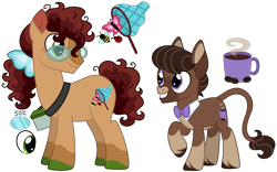 Size: 4776x2982 | Tagged: safe, artist:strawberry-spritz, oc, oc only, earth pony, hybrid, mule, pony, glasses, male, offspring, parent:doctor whooves, parent:octavia melody, parent:roseluck, parents:doctavia, parents:doctorrose, simple background, stallion, transparent background