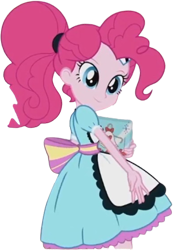 Size: 1746x2520 | Tagged: safe, edit, edited screencap, editor:homersimpson1983, screencap, pinkie pie, human, equestria girls, g4, apron, background removed, clothes, female, not a vector, simple background, solo, transparent background, waitress