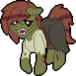 Size: 616x616 | Tagged: safe, artist:bloonacorn, pony, undead, zombie, zombie pony, digital art, pixel art, simple background, solo, transparent background