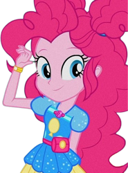 Size: 1864x2520 | Tagged: safe, edit, edited screencap, editor:homersimpson1983, screencap, pinkie pie, human, equestria girls, g4, background removed, female, not a vector, simple background
