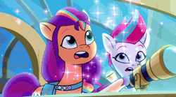 Size: 1860x1034 | Tagged: safe, sunny starscout, zipp storm, earth pony, pegasus, g5, my little pony: tell your tale, written in the starscouts, spoiler:g5, spoiler:my little pony: tell your tale, spoiler:tyts02e11, animated, crying, female, gif, mane stripe sunny, sky, smiling, stars, tears of joy, teary eyes