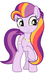 Size: 3557x5517 | Tagged: safe, artist:ejlightning007arts, sunny starscout's mother, earth pony, pony, g4, g5, my little pony: tell your tale, written in the starscouts, spoiler:g5, spoiler:my little pony: tell your tale, beautiful, ear piercing, earring, female, g5 to g4, generation leap, jewelry, mare, mother, multicolored hair, necklace, piercing, simple background, smiling, solo, transparent background, vector
