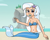 Size: 870x702 | Tagged: safe, artist:ocean lover, edit, edited screencap, screencap, trixie, human, mermaid, bare shoulders, beach, beautiful, beautisexy, belly button, blue lipstick, bra, clothes, cloud, curvy, fins, fish tail, great and powerful, hair ornament, hairpin, hourglass figure, human coloration, humanized, lips, lipstick, long hair, mermaid tail, mermaidized, mermay, midriff, moderate dark skin, ms paint, ocean, outdoors, pretty, purple eyes, sand, seashell, seashell bra, sitting, sky, smiling, smirk, species swap, tail, tail fin, underwear, water, wave, white hair