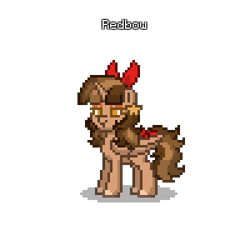 Size: 400x400 | Tagged: safe, oc, oc only, oc:redbow, alicorn, pony, pony town, simple background, solo, transparent background