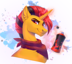 Size: 3012x2692 | Tagged: safe, artist:sparkling_light, oc, oc only, pony, unicorn, horn, magic, solo