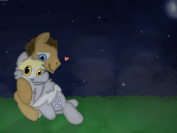 Size: 2160x1620 | Tagged: safe, artist:felixmcfurry, derpy hooves, doctor whooves, time turner, earth pony, pegasus, duo, duo male and female, female, male, outdoors, ship:doctorderpy, shipping, straight