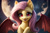 Size: 1280x854 | Tagged: artist needed, safe, fluttershy, bat pony, pony, bat ponified, cute, deviantart, female, flutterbat, flying, looking at you, looking forward, mare, moon, night, open mouth, pink mane, race swap, red eyes, solo, spread wings, wings, yellow skin
