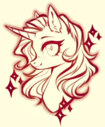 Size: 894x1080 | Tagged: safe, artist:sparkling_light, oc, oc only, oc:sparkling light, alicorn, pony, bust, female, horn, solo
