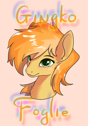 Size: 1640x2360 | Tagged: safe, oc, oc only, earth pony, orange background, profile, simple background, solo