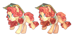 Size: 3412x1684 | Tagged: safe, artist:spectrumnightyt, oc, oc only, oc:dauphine, earth pony, pony, female, hat, mare, simple background, solo, transparent background