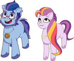 Size: 1022x844 | Tagged: safe, edit, edited screencap, editor:pascalmulokozi2, screencap, argyle starshine, sunny starscout's mother, earth pony, pony, g5, my little pony: tell your tale, written in the starscouts, spoiler:g5, spoiler:my little pony: tell your tale, spoiler:tyts02e11, background removed, couple, female, male, mare, not a vector, simple background, stallion, transparent background