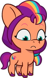 Size: 409x669 | Tagged: safe, edit, edited screencap, editor:pascalmulokozi2, screencap, sunny starscout, earth pony, g5, my little pony: tell your tale, written in the starscouts, spoiler:g5, spoiler:my little pony: tell your tale, spoiler:tyts02e11, background removed, female, filly, filly sunny starscout, foal, mane stripe sunny, not a vector, solo, younger