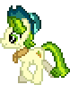 Size: 78x94 | Tagged: safe, artist:toastypk, pistachio, earth pony, pony, g4, animated, clothes, desktop ponies, digital art, hat, male, pixel art, scarf, simple background, solo, sprite, stallion, transparent background, trotting
