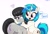 Size: 2048x1412 | Tagged: safe, artist:mar0x8, dj pon-3, octavia melody, vinyl scratch, earth pony, pony, unicorn, semi-anthro, g4, bipedal, choker, colored hooves, colored pinnae, dialogue, duo, emanata, eye clipping through hair, eyelashes, eyeshadow, female, floppy ears, frown, hoof polish, horn, hug, lidded eyes, looking at each other, looking at someone, makeup, mare, octavia is not amused, open mouth, open smile, raised hoof, shiny hooves, signature, simple background, smiling, speech bubble, standing, text, unamused, white background