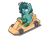 Size: 2800x2100 | Tagged: safe, artist:zeroonesunray, oc, oc only, oc:river styx, deer, deer pony, original species, peryton, pony, blank eyes, cardboard, clothes, commission, female, go kart, go-kart, leaf, leg warmers, mare, mushroom, open mouth, simple background, solo, spread wings, transparent background, vehicle, wings, ych result