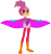 Size: 2241x2387 | Tagged: safe, artist:static51302, scootaloo, bird, human, hybrid, fanfic:choose your own magic ending, equestria girls, g4, fanfic art, simple background, solo, superhero, transparent background, vector