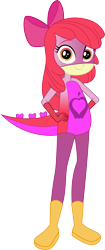 Size: 2372x5651 | Tagged: safe, artist:dupontsimon, apple bloom, human, fanfic:choose your own magic ending, equestria girls, g4, fanfic art, simple background, solo, superhero, transparent background, vector