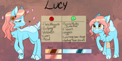 Size: 2000x1000 | Tagged: safe, artist:lexbunsfw, oc, oc only, oc:lucy rose marie, deer, reference sheet, solo