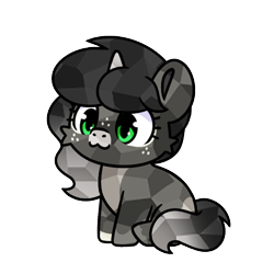 Size: 600x600 | Tagged: safe, crystal pony, looking at you, obsidian limelight