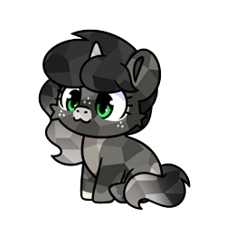 Size: 600x600 | Tagged: safe, artist:sugar morning, oc, oc only, oc:obsidian limelight, crystal pony, pony, commission, looking at you, simple background, solo, transparent background, ych result