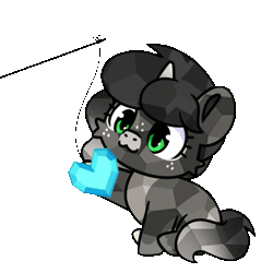 Size: 600x600 | Tagged: safe, crystal pony, animated, gif, obsidian limelight