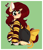 Size: 1394x1638 | Tagged: safe, artist:krypticquartz, oc, oc only, earth pony, pony, blushing, bow, clothes, ear piercing, earring, female, freckles, jewelry, mare, overalls, passepartout, piercing, solo, sweater, tail, tail bow, watermark