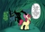 Size: 1815x1317 | Tagged: safe, artist:balileart, idw, apple bloom, queen chrysalis, changeling, changeling queen, earth pony, pony, g4, spoiler:comic03, dialogue, duo, duo female, female, filly, foal, happy, laughing, mare, moments before disaster, open mouth, open smile, parody, scene parody, scheming, smiling, squint