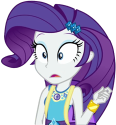 Size: 2337x2520 | Tagged: safe, edit, edited screencap, editor:homersimpson1983, screencap, rarity, human, equestria girls, g4, background removed, backpack, female, geode of shielding, magical geodes, not a vector, rarity peplum dress, simple background, solo, transparent background