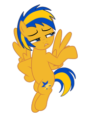 Size: 1536x2048 | Tagged: safe, artist:mlpfan3991, artist:ry-bluepony1, oc, oc only, oc:flare spark, pegasus, g4, female, simple background, solo, transparent background