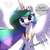 Size: 2000x2000 | Tagged: safe, artist:theuser, princess celestia, alicorn, pony, g4, cute, cutelestia, female, from below, looking at you, mare, open mouth, open smile, smiling, solo, spread wings, wings