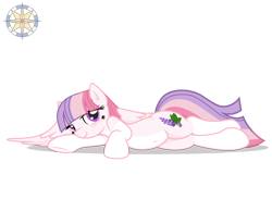 Size: 4096x3000 | Tagged: safe, artist:r4hucksake, oc, oc only, oc:lavender blush, pegasus, pony, belly, belly button, coat markings, countershading, female, looking at you, mare, round belly, simple background, smiling, socks (coat markings), solo, transparent background