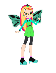 Size: 512x664 | Tagged: safe, artist:selenaede, artist:user15432, fairy, human, equestria girls, g4, barely eqg related, base used, clothes, costume, crossover, dress, ear piercing, earring, equestria girls style, equestria girls-ified, fairy wings, fairyized, glowing, glowing wings, green dress, green wings, halloween, halloween costume, hallowinx, high heels, holiday, jewelry, looking at you, mythra, piercing, shoes, simple background, smiling, solo, sparkly wings, tiara, transparent background, wings, winx, winx club, winxified, xenoblade chronicles, xenoblade chronicles (series)