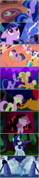 Size: 1012x4592 | Tagged: safe, artist:computerstickman, applejack, fluttershy, nightmare moon, pinkie pie, rainbow dash, rarity, twilight sparkle, earth pony, manticore, pegasus, pony, unicorn, alternate cutie mark, alternate hairstyle, amputee, artificial wings, augmented, comic, earth pony twilight, horn, mane six, prosthetic limb, prosthetic wing, prosthetics, race swap, thorn, wings