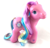 Size: 695x668 | Tagged: safe, rosey posey, earth pony, pony, g3, curly mane, photo, pink coat, simple background, toy, white background