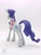 Size: 1620x2160 | Tagged: safe, alternate angle, alternate version, artist:lakterra, rarity, pony, unicorn, g4, butt, clothes, craft, female, figurine, horn, irl, mare, photo, plot, polymer clay, scarf, signature, simple background, smiling, solo, striped scarf, tail, unshorn fetlocks, white background