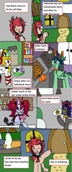 Size: 1143x2699 | Tagged: safe, artist:ask-luciavampire, oc, demon, dracony, dragon, hybrid, pony, succubus, undead, vampire, werewolf, ask, cafe, diner, tumblr