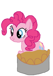 Size: 317x453 | Tagged: safe, artist:qjosh, pinkie pie, earth pony, g4, female, food, pie, simple background, solo, white background