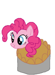 Size: 325x450 | Tagged: safe, artist:qjosh, pinkie pie, earth pony, g4, female, food, pie, simple background, solo, white background