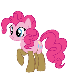 Size: 422x483 | Tagged: safe, artist:qjosh, igneous rock pie, pinkie pie, earth pony, pony, g4, character to character, female, female to male, male, simple background, solo, transformation, transformation sequence, transgender transformation, white background