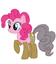 Size: 421x483 | Tagged: safe, artist:qjosh, igneous rock pie, pinkie pie, earth pony, pony, g4, character to character, female, female to male, male, simple background, transformation, transformation sequence, transgender transformation, white background
