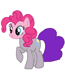 Size: 422x472 | Tagged: safe, artist:qjosh, maud pie, pinkie pie, earth pony, pony, g4, character to character, female, simple background, transformation, transformation sequence, white background